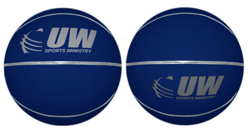 Custom rubber basketball. Order custom rubber basketballs with your logo printed onto each rubber basketball.